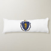 Coussins Longs Drapeau de l'État du Massachusetts (Devant)