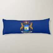Coussins Longs Drapeau de l'État du Michigan (Dos)