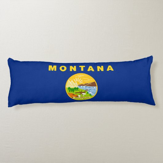 Coussins Longs Drapeau de l'État du Montana (Dos)