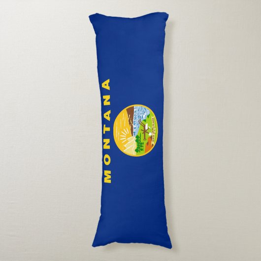 Coussins Longs Drapeau de l'État du Montana (Devant (Vertical))