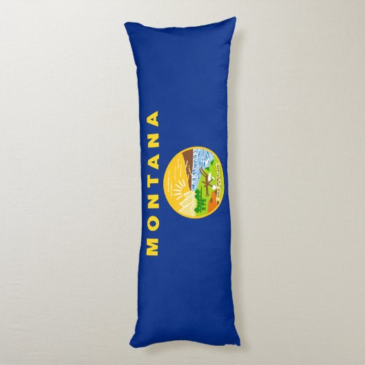 Coussins Longs Drapeau de l'État du Montana (Dos (Vertical))