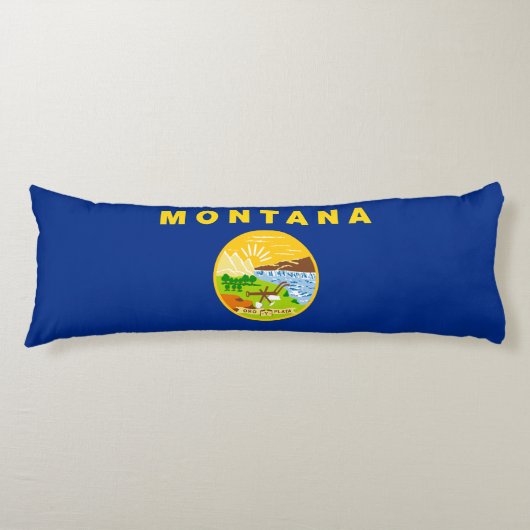 Coussins Longs Drapeau de l'État du Montana (Devant)
