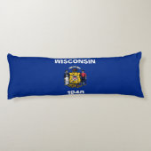 Coussins Longs Drapeau de l'État du Wisconsin (Dos)