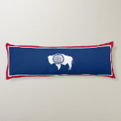Coussins Longs Drapeau de l'État du Wyoming (Dos)