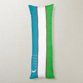 Coussins Longs Drapeau de l'Ouzbékistan (Dos (Vertical))