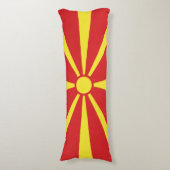Coussins Longs Drapeau de Macédoine du Nord (Devant (Vertical))
