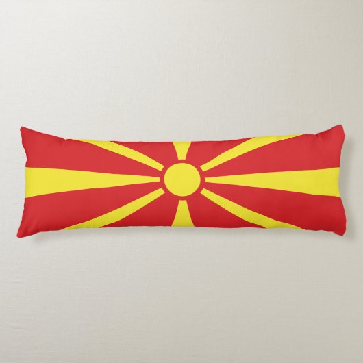 Coussins Longs Drapeau de Macédoine du Nord (Devant)