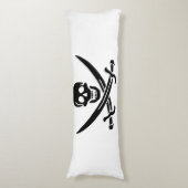 Coussins Longs Drapeau de pirate Crâne croisé épées (Devant (Vertical))
