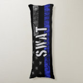 Coussins Longs Drapeau de police SWAT en état de détresse (Devant (Vertical))