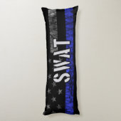 Coussins Longs Drapeau de police SWAT en état de détresse (Dos (Vertical))