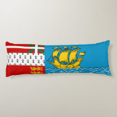 Coussins Longs Drapeau de Saint-Pierre-et-Miquelon (Dos)