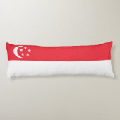 Coussins Longs Drapeau de Singapour (Dos)