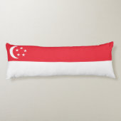 Coussins Longs Drapeau de Singapour (Dos)