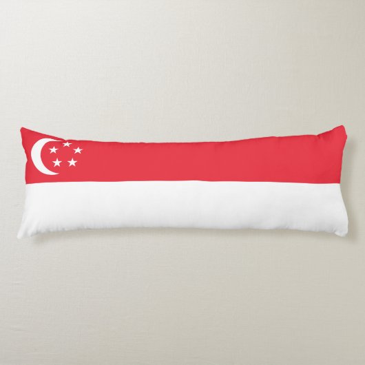 Coussins Longs Drapeau de Singapour (Devant)