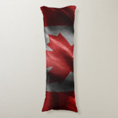 Coussins Longs Drapeau de soie du Canada (Devant (Vertical))