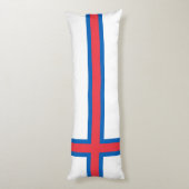 Coussins Longs Drapeau des îles Féroé (Dos (Vertical))
