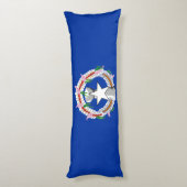 Coussins Longs Drapeau des îles Mariannes du Nord (Dos (Vertical))