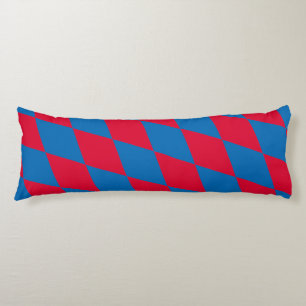 Coussins Longs Drapeau diamant Bavière bleu et rouge Motif