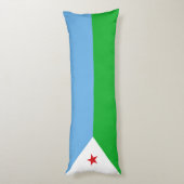 Coussins Longs Drapeau Djibouti (Dos (Vertical))