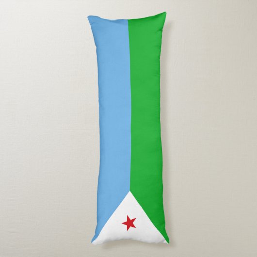 Coussins Longs Drapeau Djibouti (Dos (Vertical))