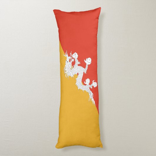 Coussins Longs Drapeau du Bhoutan patriotique (Dos (Vertical))