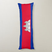 Coussins Longs Drapeau du Cambodge patriotique (Dos (Vertical))