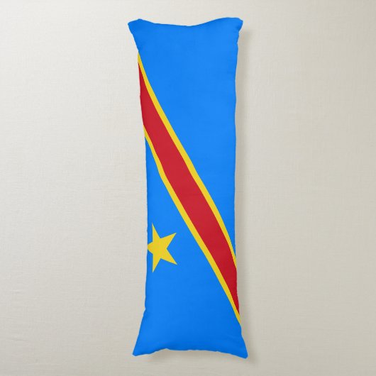 Coussins Longs Drapeau du Congo Kinshasa (Devant (Vertical))