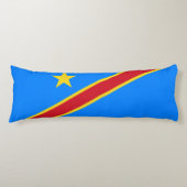 Coussins Longs Drapeau du Congo Kinshasa (Devant)