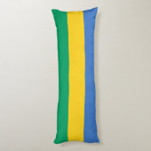Coussins Longs Drapeau du Gabon (Dos (Vertical))