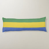 Coussins Longs Drapeau du Gabon (Dos)