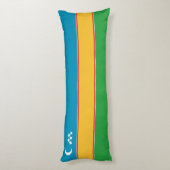 Coussins Longs Drapeau du Karakalpakstan (Dos (Vertical))