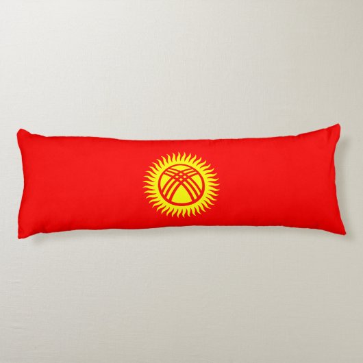 Coussins Longs Drapeau du Kirghizistan (Dos)
