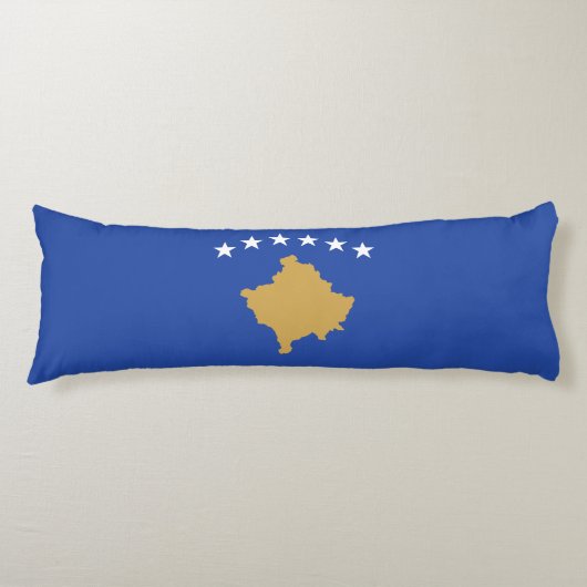 Coussins Longs Drapeau du Kosovo (Devant)