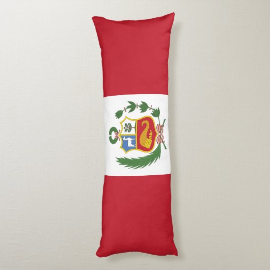 Coussins Longs Drapeau du Pérou (Dos (Vertical))