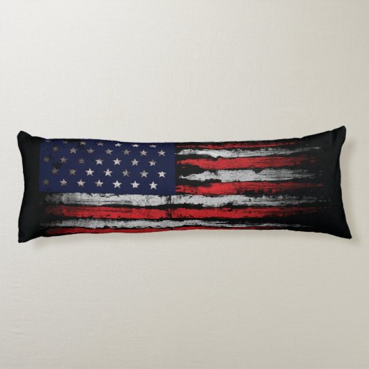Coussins Longs Drapeau Grunge U.S.A (Dos)