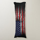 Coussins Longs Drapeau Grunge U.S.A (Devant (Vertical))