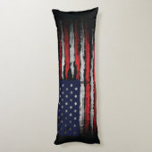 Coussins Longs Drapeau Grunge U.S.A (Dos (Vertical))