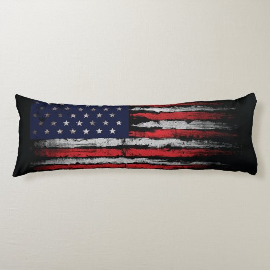 Coussins Longs Drapeau Grunge U.S.A (Devant)