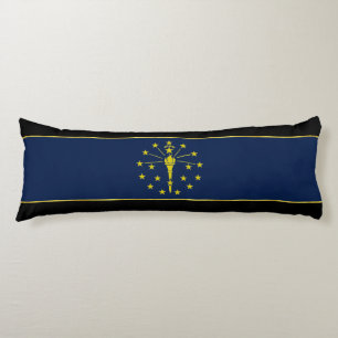 Coussins Longs Drapeau Indiana