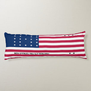 Coussins Longs Drapeau patriotique de l'atoll de Bikini