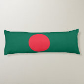 Coussins Longs Drapeau patriotique du Bangladesh (Dos)