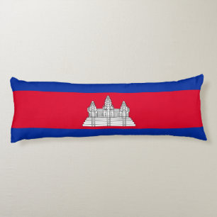 Coussins Longs Drapeau patriotique du Cambodge