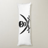 Coussins Longs Drapeau pirate crâne épées croisées (Dos (Vertical))