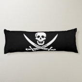 Coussins Longs Drapeau pirate crâne épées croisées (Dos)