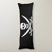 Coussins Longs Drapeau pirate crâne épées croisées (Dos (Vertical))