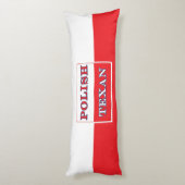 Coussins Longs Drapeau polonais de la Pologne texane (Dos (Vertical))