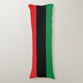 Coussins Longs Drapeau rouge, noir et vert (Devant (Vertical))