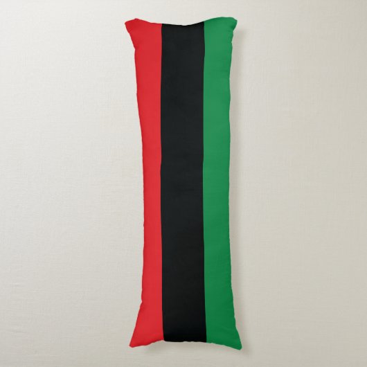 Coussins Longs Drapeau rouge, noir et vert (Devant (Vertical))