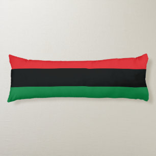 Coussins Longs Drapeau rouge, noir et vert