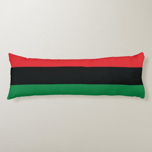 Coussins Longs Drapeau rouge, noir et vert (Devant)